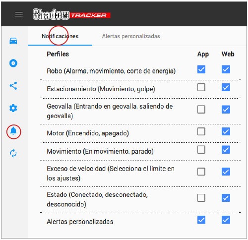 Manual Web – Shadow Tracker