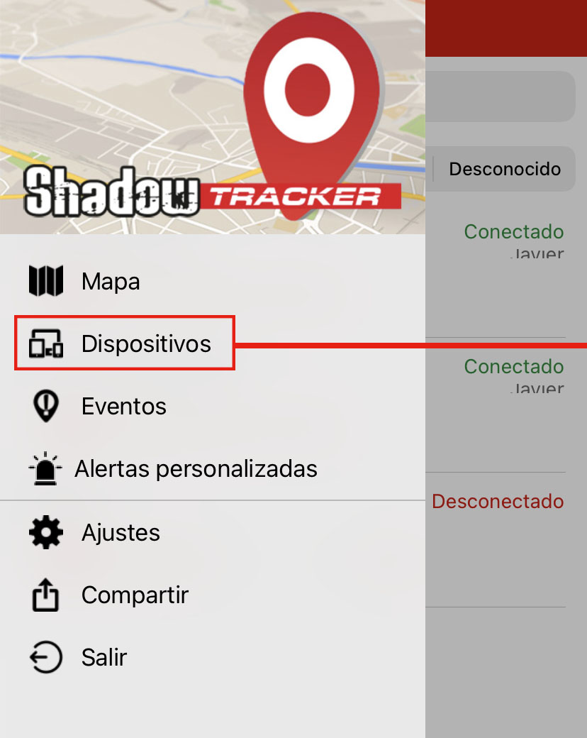 Manual Aplicación móvil – Shadow Tracker